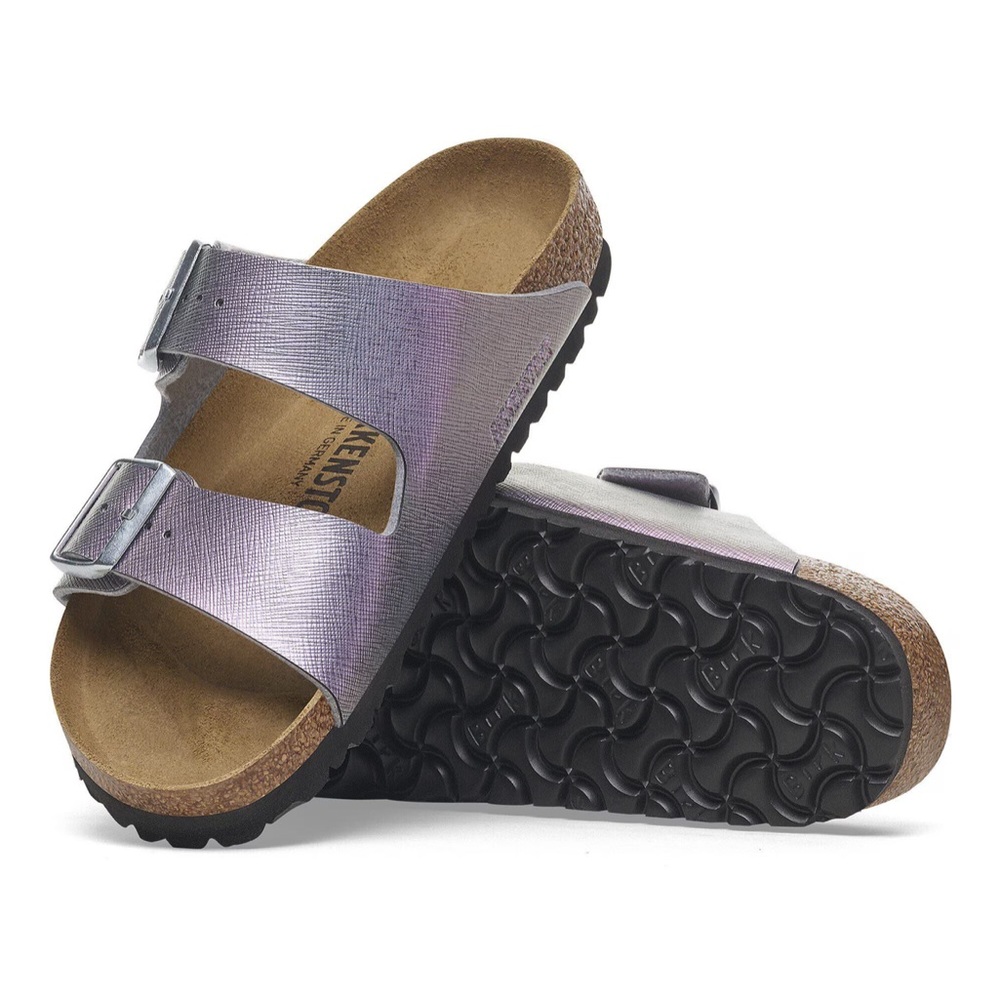 Birkenstock Arizona Metallic Iridescent Purple Embossed Violet